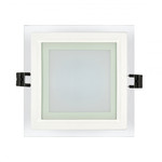 КОД LPSG627 LED стъклен панел за вграждане, квадрат, 6W, 2700K, 220V AC, топла светлина, IP44, SMD2835 с марка ULTRALUX