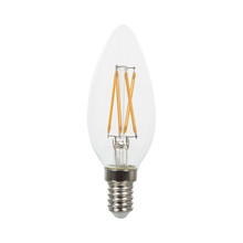 LED Bulb - SAMSUNG CHIP Filament 4W E14  Candle Clear Cover 2700K