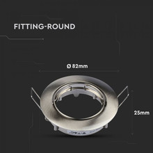 SKU 3588 GU10 Корпус Луна Кръг Оринтируема Сатен Никел с марка V-TAC