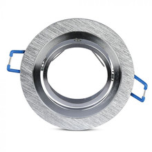 1*GU10 Fitting Round Aluminium Brush 