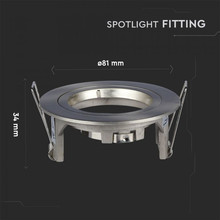 GU10 Fitting Round Satin Nickel  