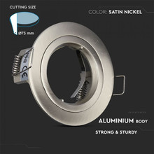 GU10 Fitting Round Satin Nickel  