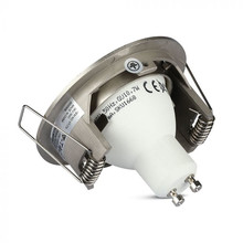 GU10 Fitting Round Satin Nickel  