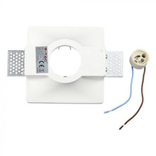 SKU 3674 GU10 Гипсова Отливка Квадрат Бял с марка V-TAC