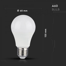 LED Крушка Е27 10W A60 SMART WIFI RGB + Топла и Студена Светлина SKU 2751 V-TAC