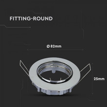 GU10 Fitting Round Movable Chrome 