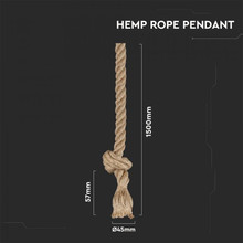 Rope Pendant Long with 1.5m wire