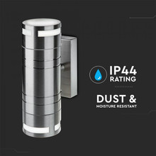 SKU 7504 Фасадно Тяло За Стена GU10 Сатен Никел Две Посоки IP44 с марка V-TAC