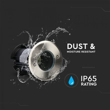 SKU 7515 Тяло За Вграждане В Земя Сатен Никел Кръг Черен GU10 IP65 с марка V-TAC