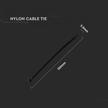 Cable Tie - 2.5*150mm Black 100pcs/Pack
