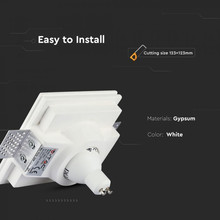 SKU 3641 GU10 Гипсова Отливка Квадрат Плитка 120х120 Бял с марка V-TAC