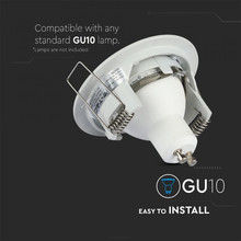 GU10 Fitting Round White 
