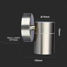 Wall Sleek Wall Fitting Steel Body 1Way IP44