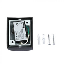 SKU 7508 Фасадно Тяло За Стена GU10 Алуминий Кръг Черно Една Посока IP44 с марка V-TAC