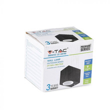 SKU 7510 Фасадно Тяло За Стена GU10 Алуминий Квадрат Черно Една Посока IP44 с марка V-TAC