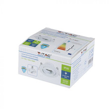 SKU 3689 GU10 Корпус Луна Кръг Бяло Тяло Променлив Ъгъл с марка V-TAC