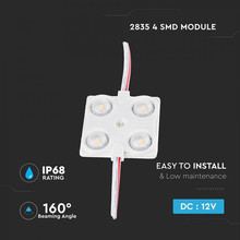 SKU 5132 LED Модул 1.44W 4LED SMD2835 Син IP68 с марка V-TAC