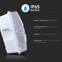 SKU 838 4W LED Евакуационно Тяло 6000К с марка V-TAC