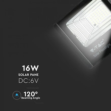 LED Прожекрор със соларен панел 16W 4000К SKU 8574 V-TAC