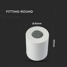 GU10 Fitting Round Gypsum White IP54 