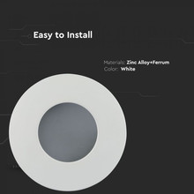 GU10 Fitting Round Gypsum White IP54 