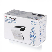 SKU 7523 3W Соларно Тяло 4000К+3000К Бяло + Черно Тяло с марка V-TAC