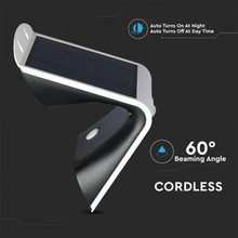 SKU 7523 3W Соларно Тяло 4000К+3000К Бяло + Черно Тяло с марка V-TAC