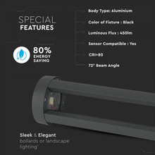 SKU 8332 10W Стенна Лампа Черно Тяло 80см 4000К с марка V-TAC
