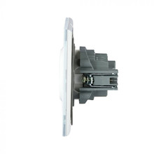 SKU 8379 Контакт EU 16А Стъклен Панел Бял с марка V-TAC