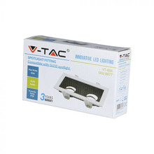 SKU 8877 2хGU10 Корпус Квадрат Бял+Черен с марка V-TAC