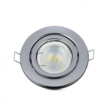 GU10 Housing Round Movable Chrome                                         