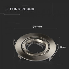 SKU 3646 GU10 Корпус Луна Кръг Сатен Никел с марка V-TAC