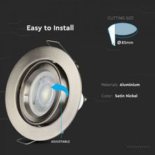 SKU 3646 GU10 Корпус Луна Кръг Сатен Никел с марка V-TAC