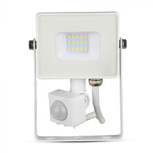 10W LED Sensor Floodlight SAMSUNG CHIP Cut-OFF Function White Body 3000K