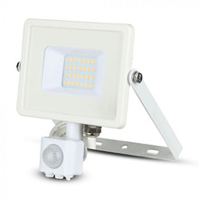 20W LED Sensor Floodlight SAMSUNG CHIP Cut-OFF Function White Body 3000K