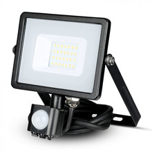 20W LED Sensor Floodlight SAMSUNG CHIP Cut-OFF Function Black Body 3000K