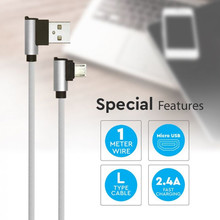 SKU 8636 1 M Micro USB Кабел Сив - Diamond Серия с марка V-TAC