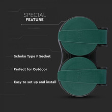 SKU 8812 2 Гнезда Щепсел Разклонител 16А IP44 Зелен с марка V-TAC