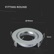 SKU 3647 GU10 Корпус Луна Кръг Сребристро Сива с марка V-TAC