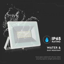 LED Прожектор 50W 3000К IP65 E-Series Бяло Тяло SKU 5961 V-TAC