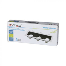 3xGU10 Fitting Square White+Black 