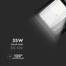 LED Прожектор със соларен панел 35W 6000К SKU 94012 V-TAC