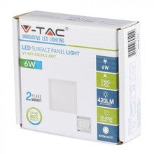 SKU 4908 6W LED Панел Външен монтаж Premium - Квадратен Модул 4500К с марка V-TAC