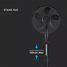 SKU 7923 55W Вентилатор Наземен 5 Перки Черен с марка V-TAC