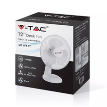 SKU 7924 40W Вентилатор Бял Настолен 12` с марка V-TAC