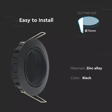 SKU 8955 GU10 Корпус Луна Кръг Оринтируема Черна с марка V-TAC
