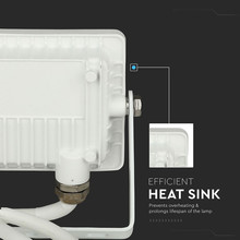 LED Прожектор 10W 4000К SAMSUNG ЧИП Бяло Тяло SKU 428 V-TAC