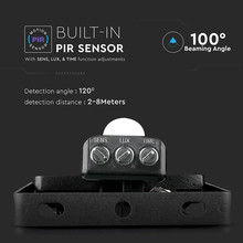 LED Прожектор със сензор 10W 3000К SAMSUNG ЧИП Черно Тяло SKU 436 V-TAC