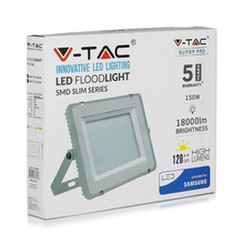 LED Прожектор 150W 4000К 120LM/W SAMSUNG ЧИП Сиво Тяло SKU 776 V-TAC