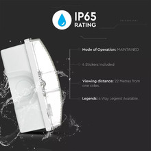 SKU 83111 3W Евакуационна Табела Стена 12 Часа Зареждане 6400К IP65 1200 mah с марка V-TAC